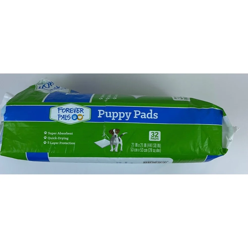 Forever Pals Puppy Dog Canine Pads 32 Count Super Absorbent Quick Drying 5 Layer